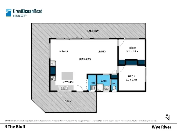 Floorplan of Homely house listing, 4 The Bluff, Wye River VIC 3234