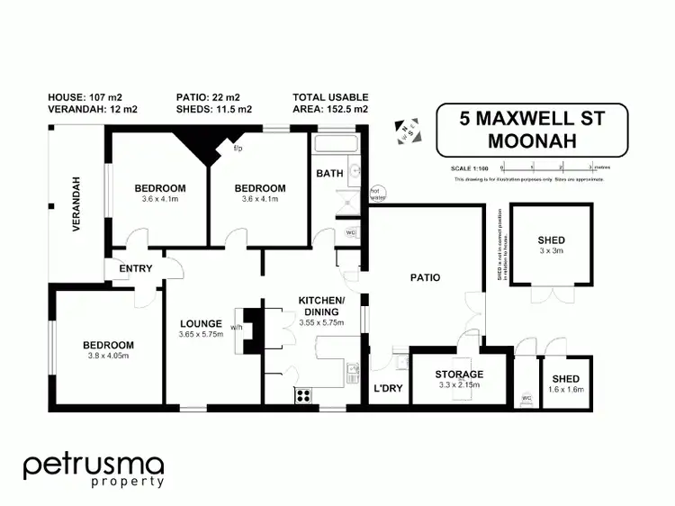 Floorplan of Homely house listing, 5 Maxwell Street, Moonah TAS 7009