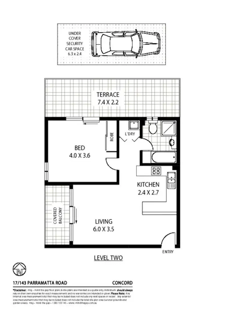 Floorplan of Homely apartment listing, Unit 17/143 PARRAMATTA Road, Concord NSW 2137