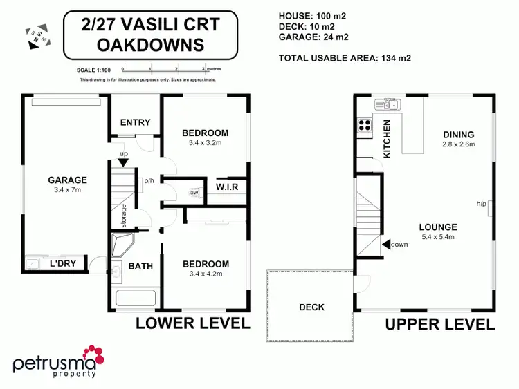 Floorplan of Homely villa listing, 2/27 Vasili Court, Oakdowns TAS 7019