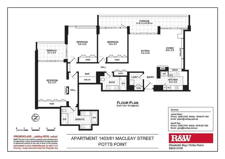 Floorplan of Homely apartment listing, 1403/81 Macleay Street, Potts Point NSW 2011