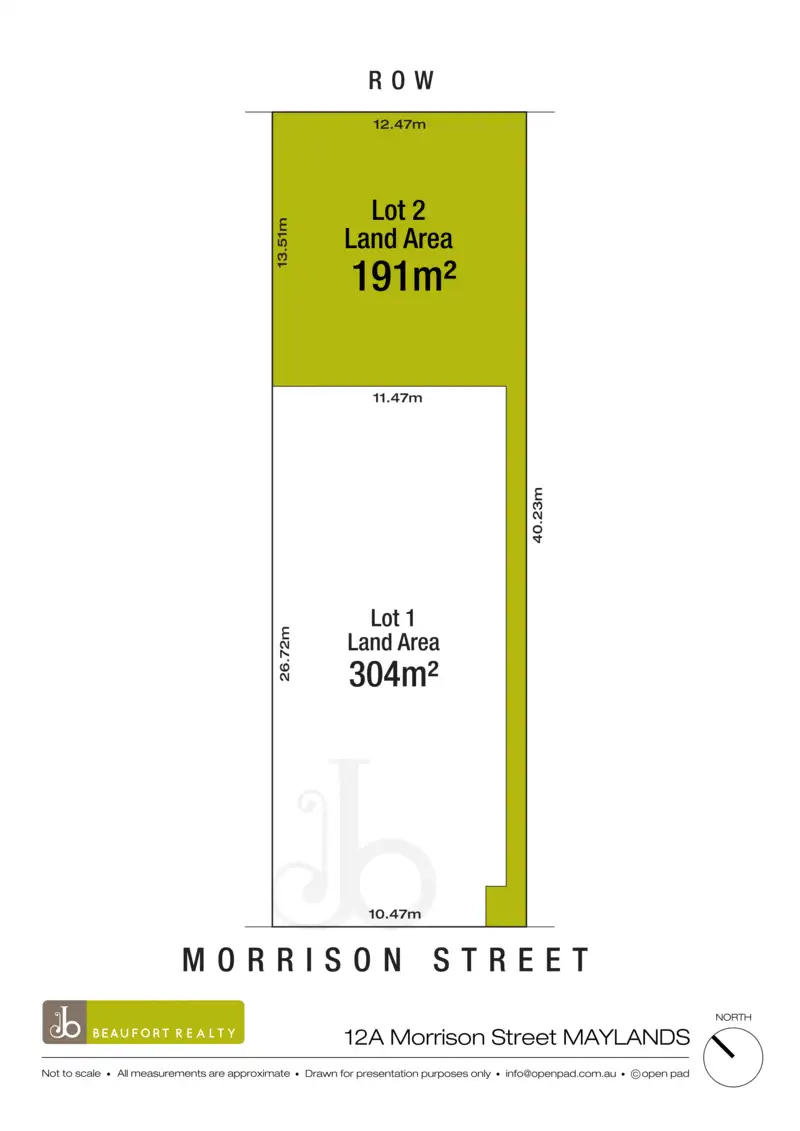 Floorplan of Homely land listing, 12A Morrison Street, Maylands WA 6051
