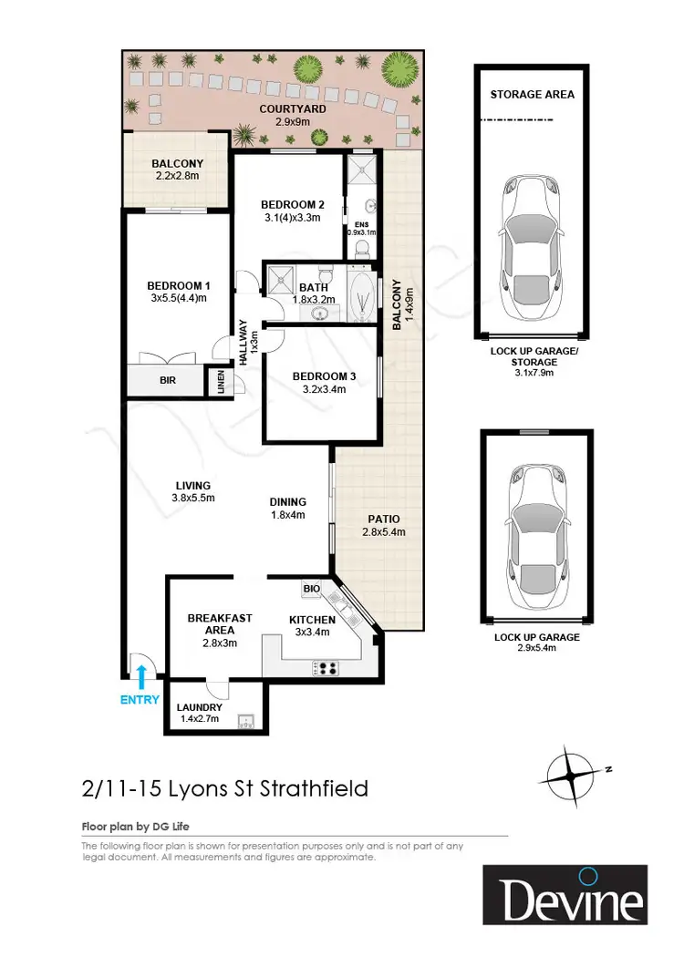 Floorplan of Homely apartment listing, 2/11-15 Lyons Street, Strathfield NSW 2135