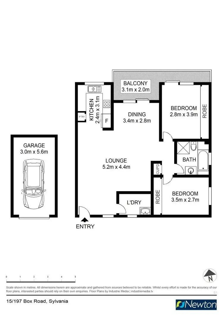 Floorplan of Homely apartment listing, 15/197 Box Road, Sylvania NSW 2224