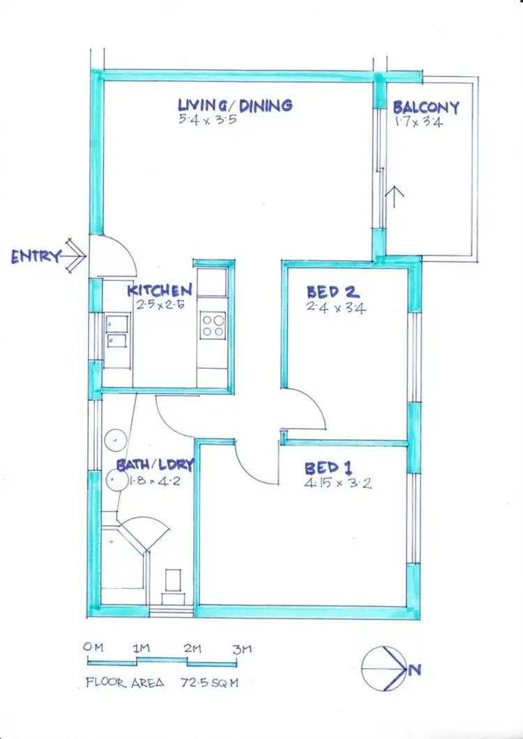 Floorplan of Homely apartment listing, 10/20 Overton Gardens, Cottesloe WA 6011