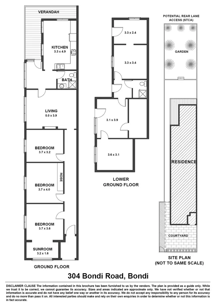 Floorplan of Homely semi-detached listing, 304 Bondi Road, Bondi Beach NSW 2026