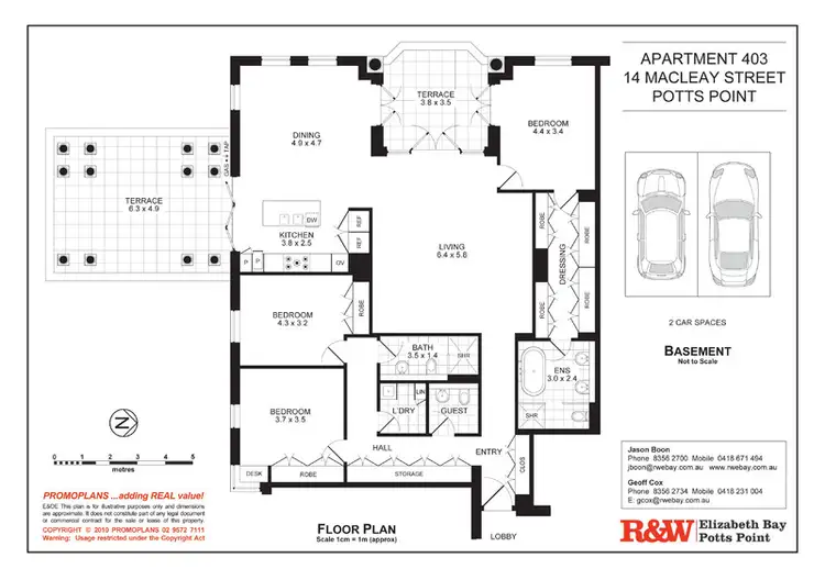Floorplan of Homely apartment listing, 403/14 Macleay Street, Potts Point NSW 2011