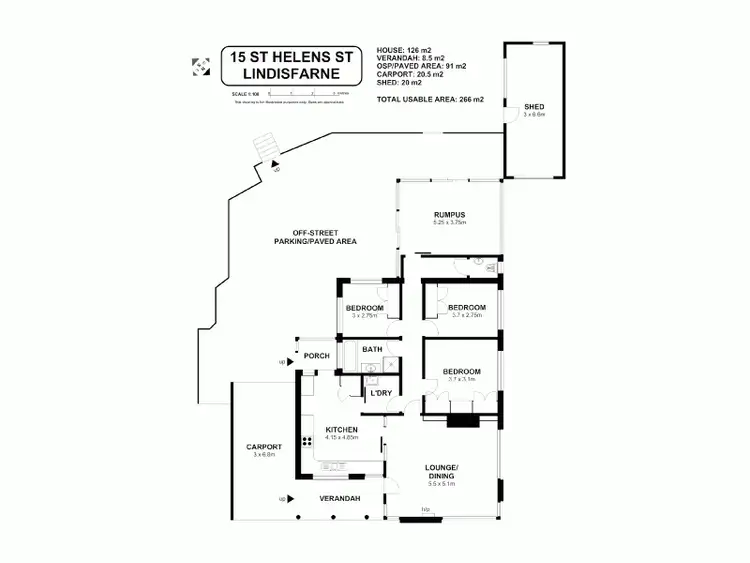 Floorplan of Homely house listing, 15 St Helens Street, Lindisfarne TAS 7015