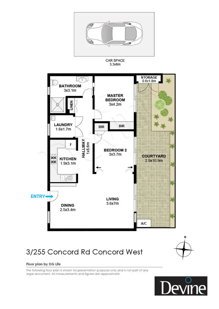 Floorplan of Homely apartment listing, 3/255 Concord Road, Concord West NSW 2138