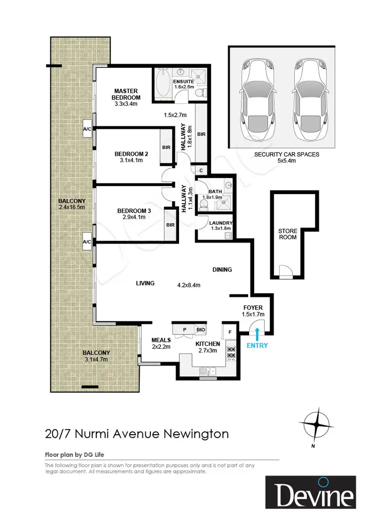 Floorplan of Homely apartment listing, 20/7 Nurmi Avenue, Newington NSW 2127