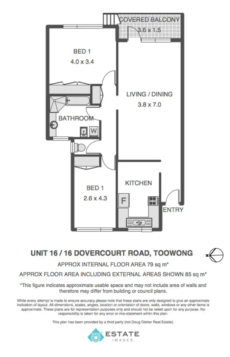 Floorplan of Homely unit listing, 16/16 Dovercourt Road, Toowong QLD 4066