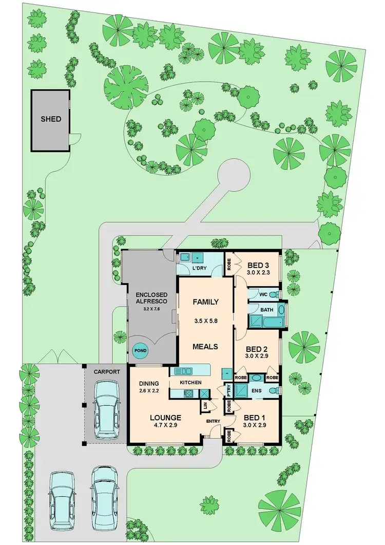 Floorplan of Homely house listing, 5 DEAN DRIVE, Broadford VIC 3658