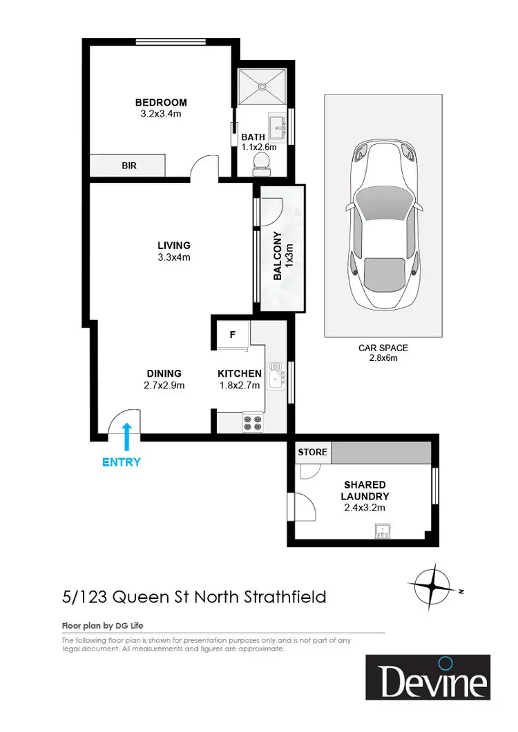 Floorplan of Homely apartment listing, 5/123 Queen Street, North Strathfield NSW 2137
