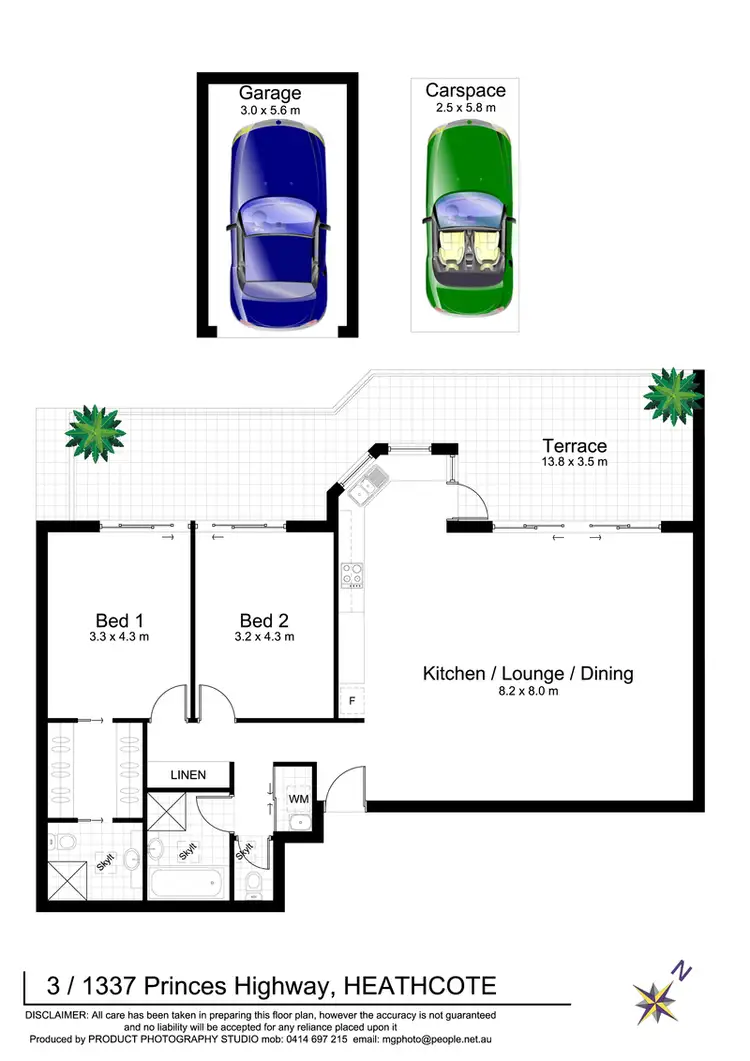 Floorplan of Homely unit listing, 3/1337 Princes Highway, Heathcote NSW 2233