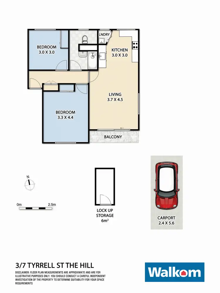 Floorplan of Homely apartment listing, 3/7 Tyrrell Street, Newcastle NSW 2300