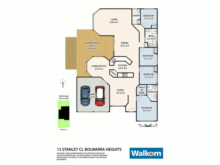 Floorplan of Homely house listing, 13 Stanley Close, Bolwarra Heights NSW 2320