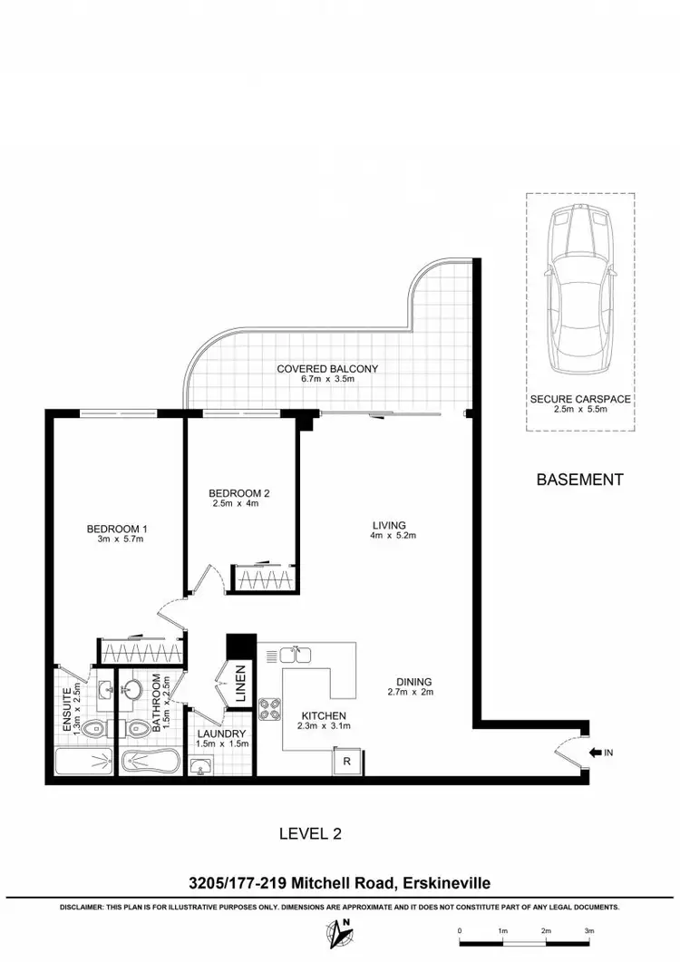 Floorplan of Homely apartment listing, 3205/177-219 Mitchell Road, Erskineville NSW 2043