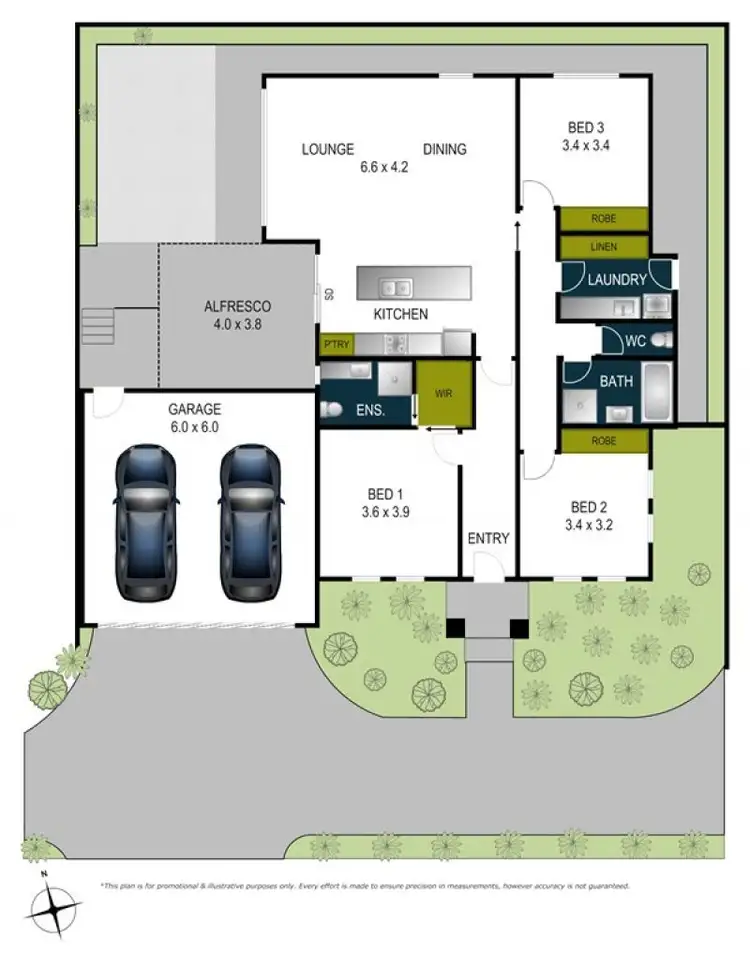Floorplan of Homely townhouse listing, 2/4 Reta Close, Leopold VIC 3224