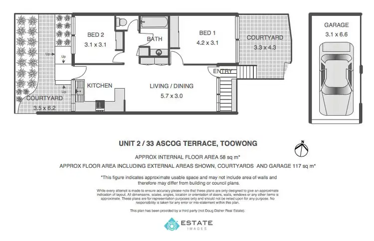 Floorplan of Homely unit listing, 2/33 Ascog Terrace, Toowong QLD 4066