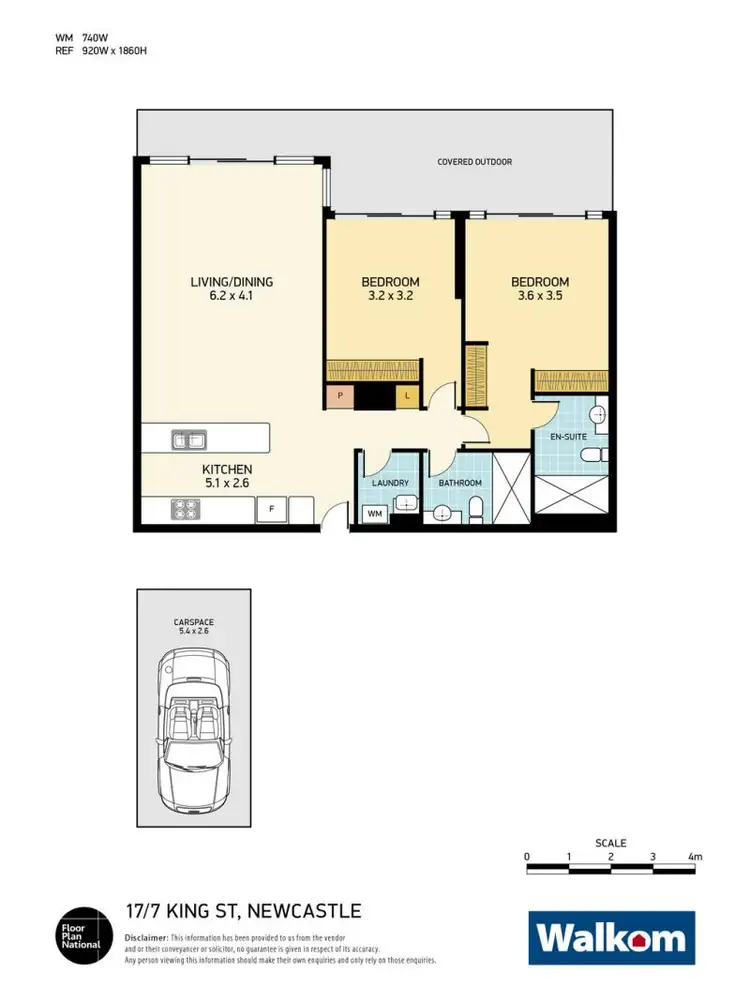 Floorplan of Homely apartment listing, 17/7 King Street, Newcastle NSW 2300