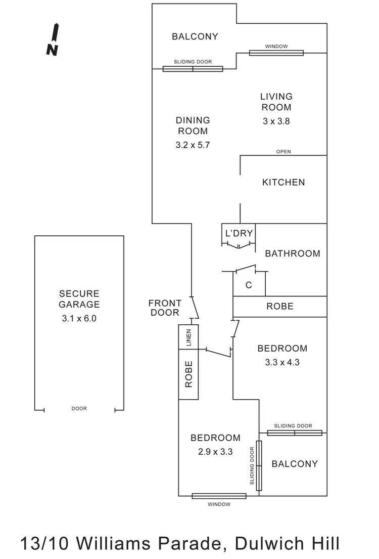 Floorplan of Homely apartment listing, 13/10 Williams Parade, Dulwich Hill NSW 2203