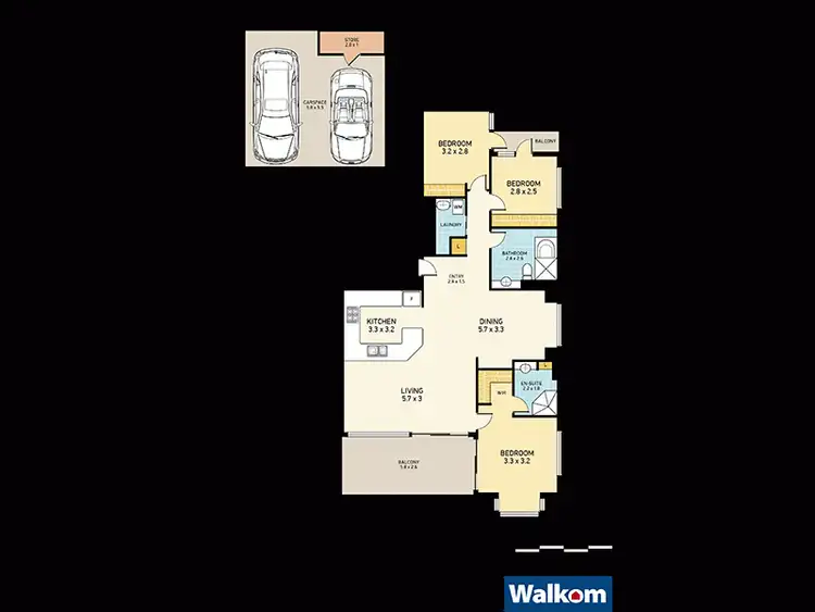 Floorplan of Homely apartment listing, 11/16-18 Newcomen Street, Newcastle NSW 2300