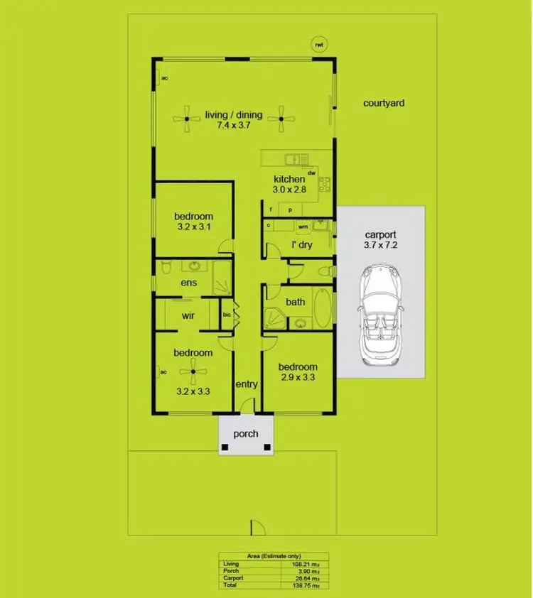 Floorplan of Homely house listing, 12 Barker Street, Port Noarlunga SA 5167