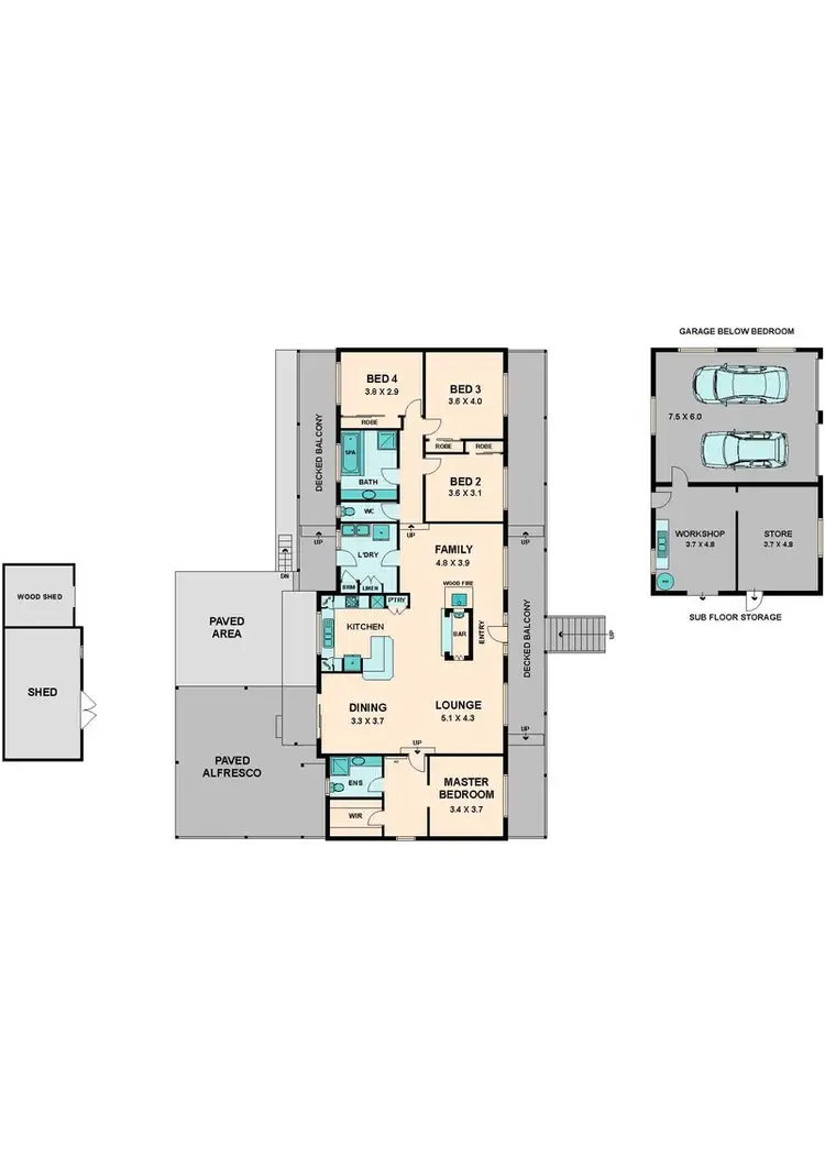 Floorplan of Homely house listing, 50 STATION AVENUE, Heathcote Junction VIC 3758