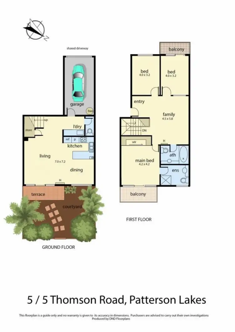 Floorplan of Homely townhouse listing, 5/5 Thompson Road, Patterson Lakes VIC 3197