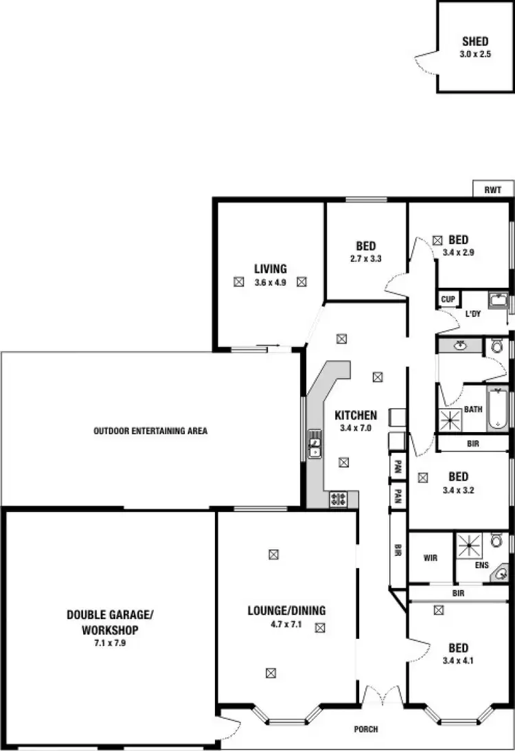 Floorplan of Homely house listing, 6 Winston Avenue, Paralowie SA 5108