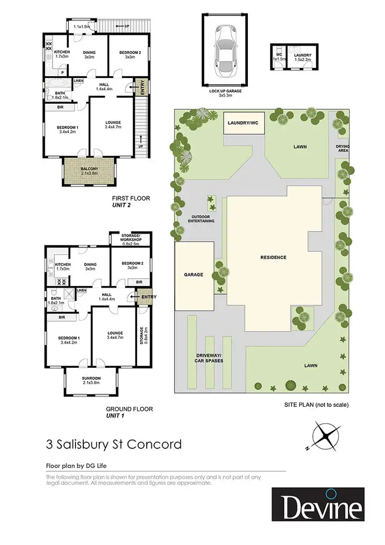 Floorplan of Homely house listing, 1 & 2/3 Salisbury Street, Concord NSW 2137