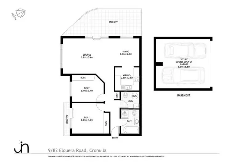 Floorplan of Homely apartment listing, 9/82-84 Elouera Road, Cronulla NSW 2230