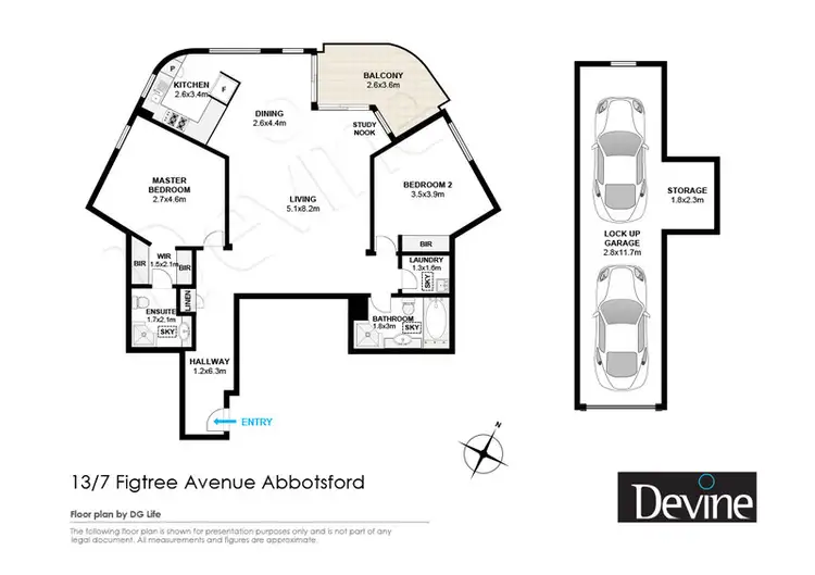 Floorplan of Homely apartment listing, 13/7 Figtree Avenue, Abbotsford NSW 2046