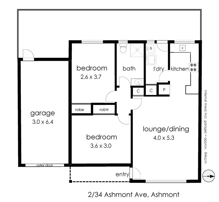 Floorplan of Homely unit listing, 2/34 Ashmont Avenue, Ashmont NSW 2650
