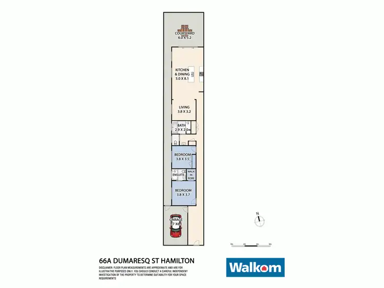 Floorplan of Homely house listing, 66A Dumaresq Street, Hamilton NSW 2303