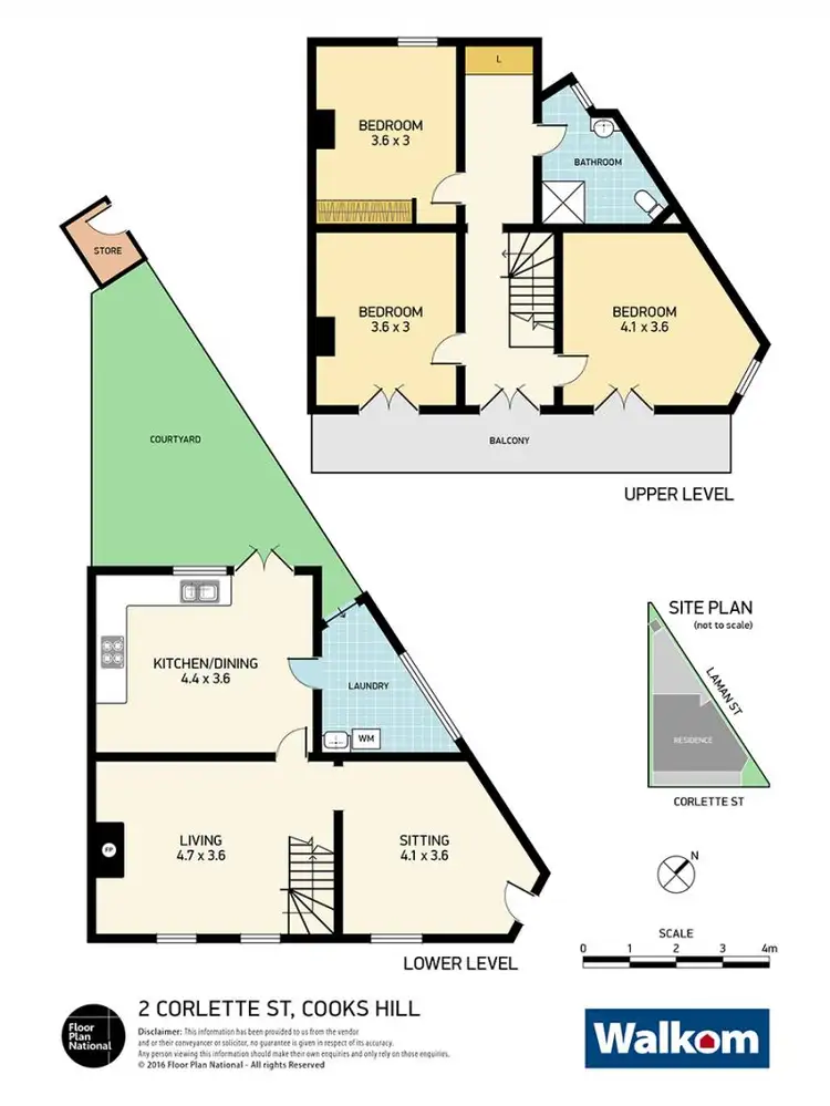 Floorplan of Homely terrace listing, 2 Corlette Street, Cooks Hill NSW 2300