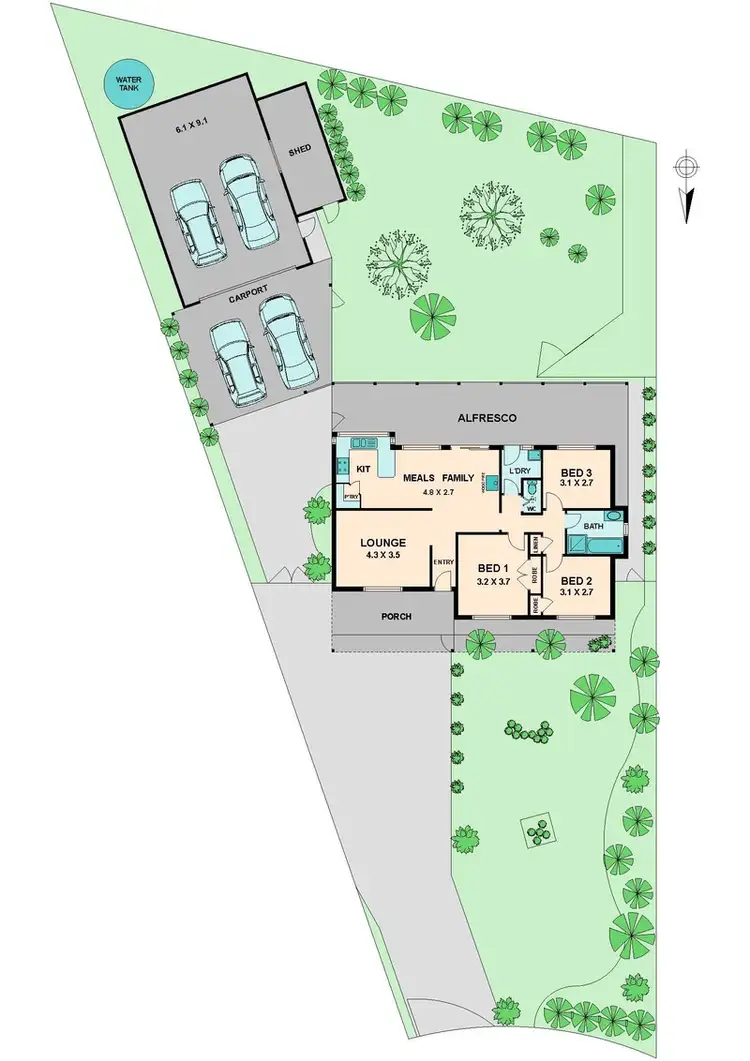 Floorplan of Homely house listing, 14 CLEVE COURT, Wallan VIC 3756