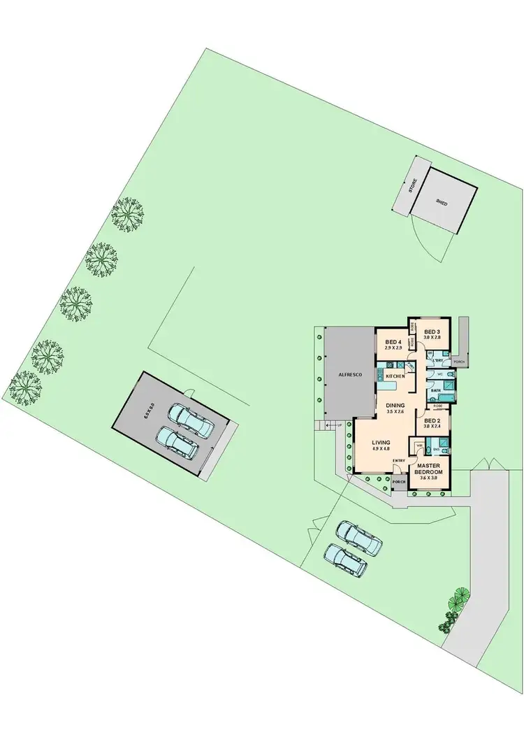 Floorplan of Homely house listing, 5 MILLAR CLOSE, Wallan VIC 3756
