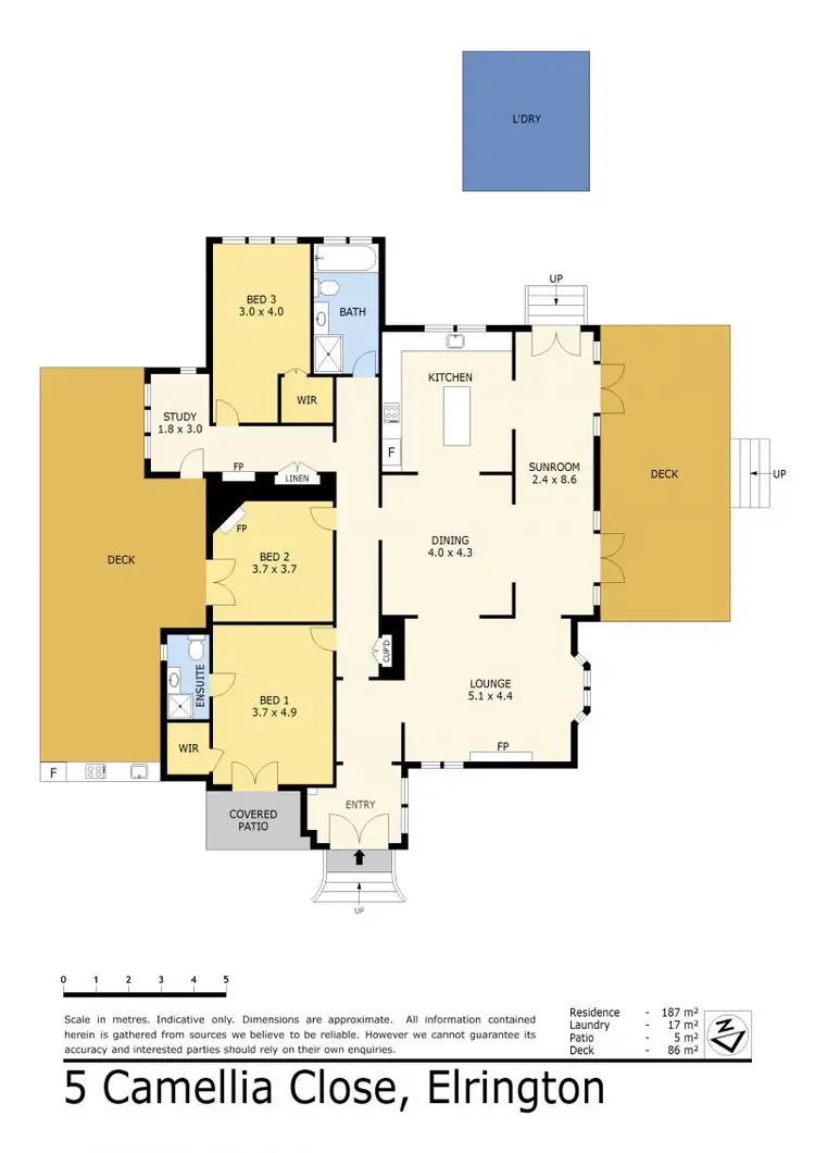 Floorplan of Homely house listing, 5 Camellia Close, Elrington NSW 2325