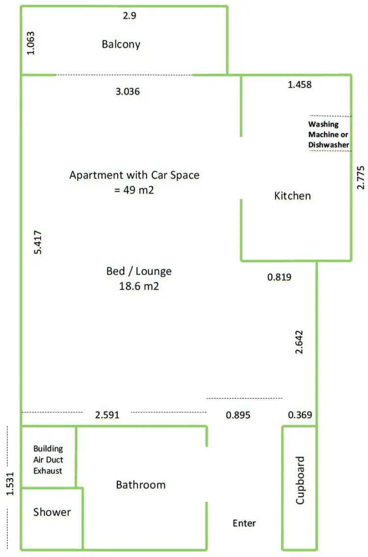 Floorplan of Homely studio listing, 21/2-6 Brown St, Newtown NSW 2042