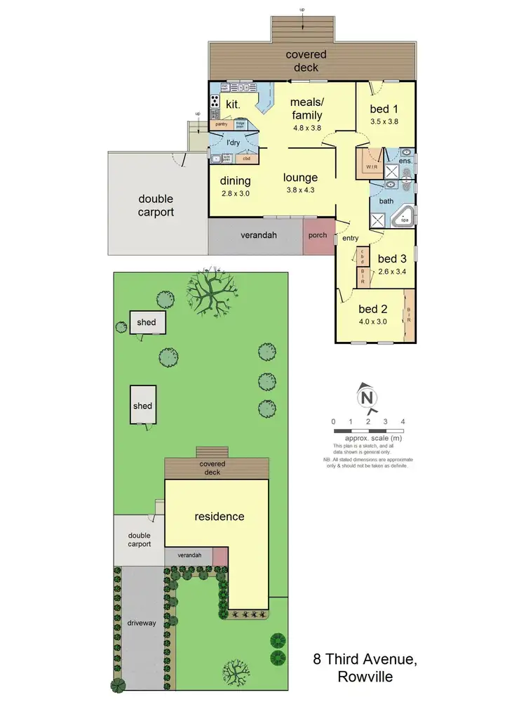 Floorplan of Homely house listing, 8 Third Avenue, Rowville VIC 3178