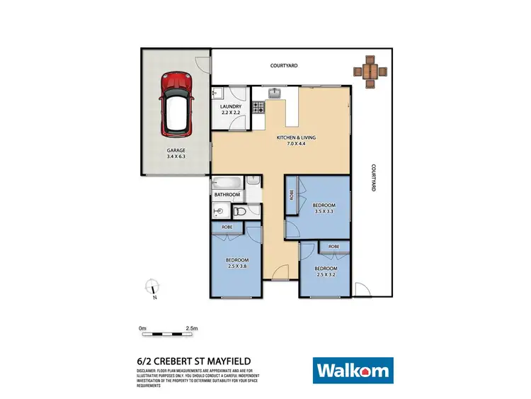 Floorplan of Homely house listing, 6/2 Crebert Street, Mayfield East NSW 2304