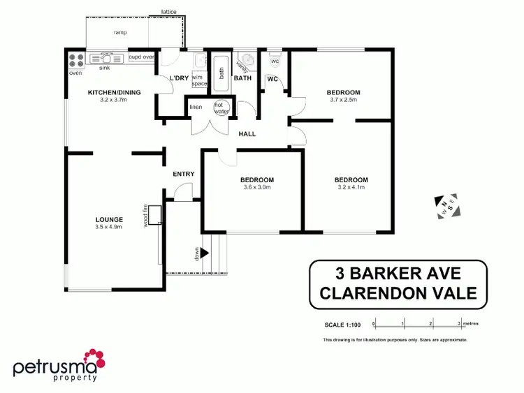Floorplan of Homely house listing, 3 Barker Avenue, Clarendon Vale TAS 7019
