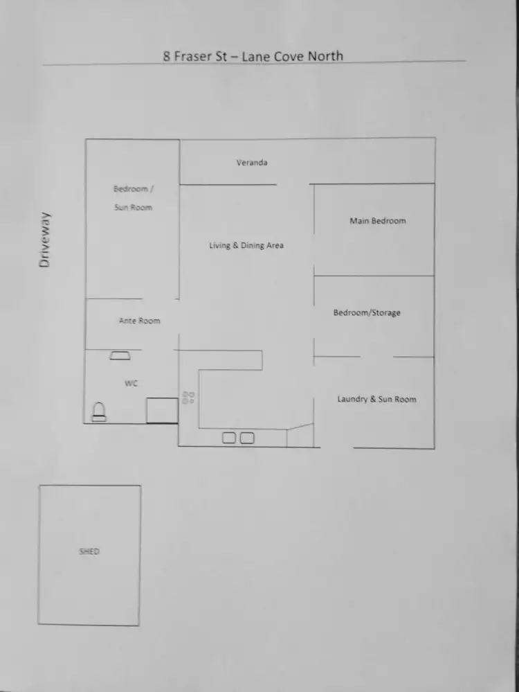 Floorplan of Homely house listing, 8 Fraser Street, Lane Cove North NSW 2066