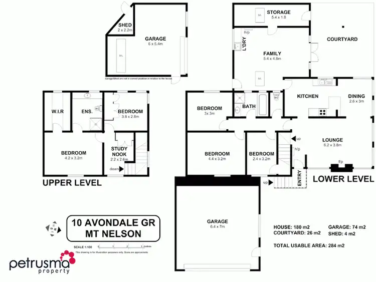 Floorplan of Homely house listing, 10 Avondale Grove, Mount Nelson TAS 7007