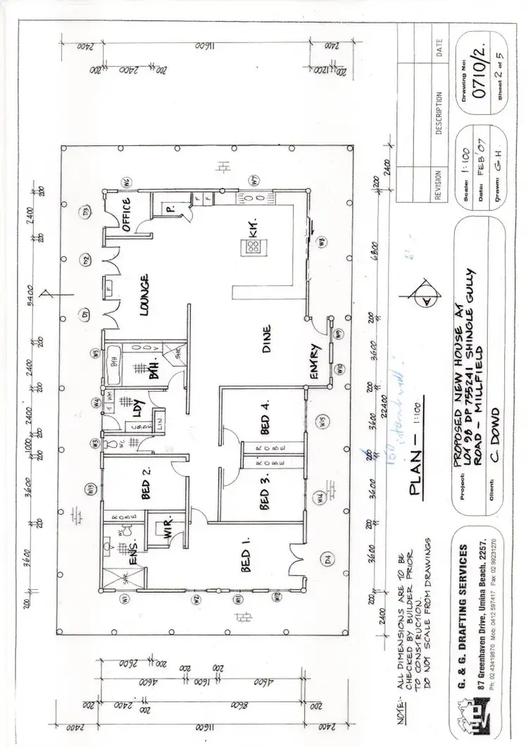 Floorplan of Homely rural property listing, 154 Shingle Gully Rd, Millfield NSW 2325