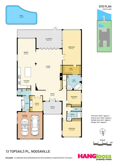 Floorplan of Homely house listing, 13 Topsails Place, Noosa Waters QLD 4566