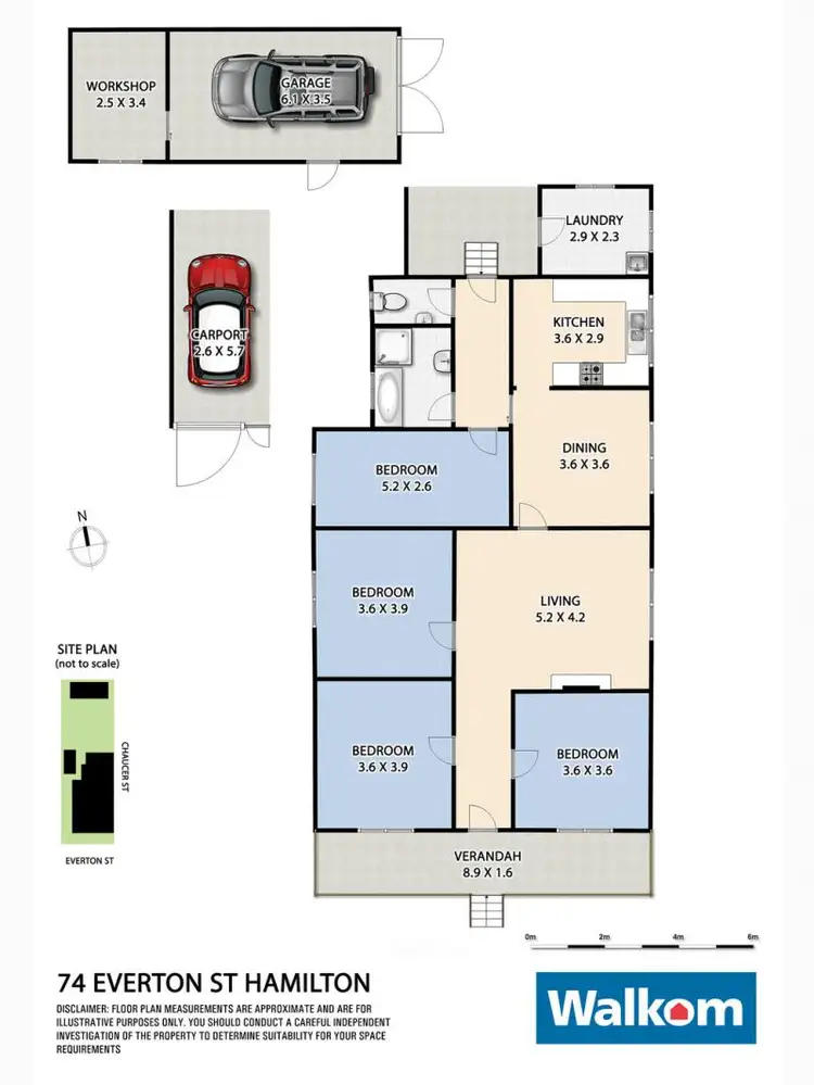 Floorplan of Homely house listing, 74 Everton Street, Hamilton NSW 2303