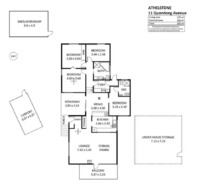 Floorplan of Homely house listing, 11 Quondong Avenue, Athelstone SA 5076