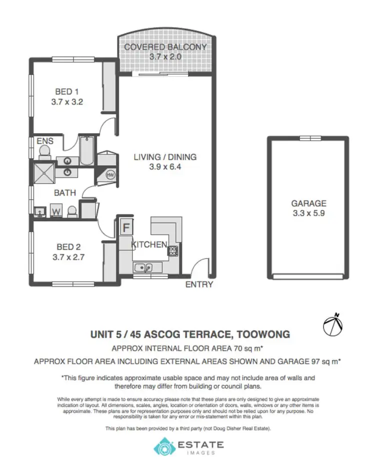 Floorplan of Homely unit listing, 5/45 Ascog Terrace, Toowong QLD 4066
